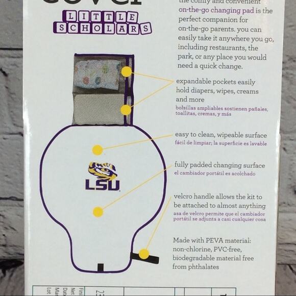 🐯NCAA LSU TIGERS Cozy Cover Diaper Changing Pad - Picture 6 of 6